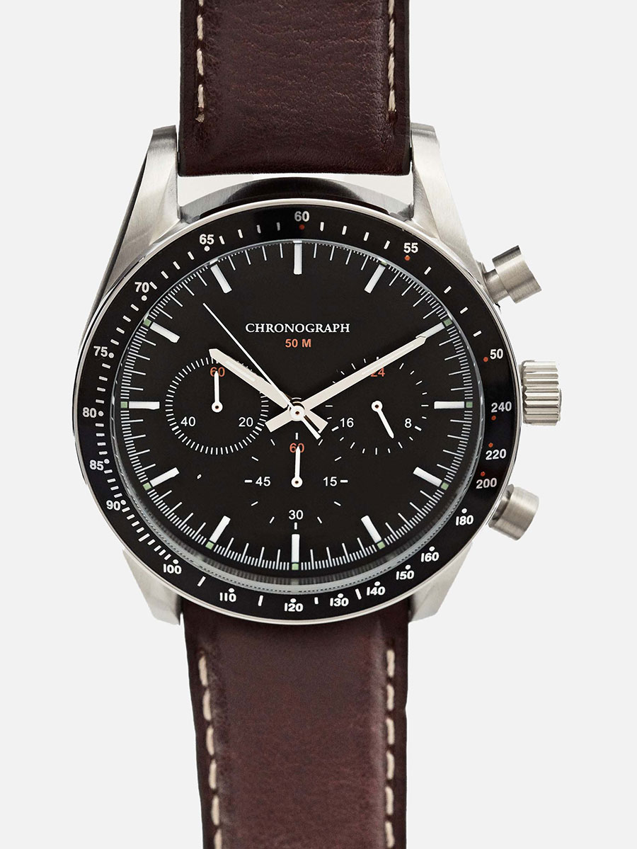 Chonograph Watch with leather belt